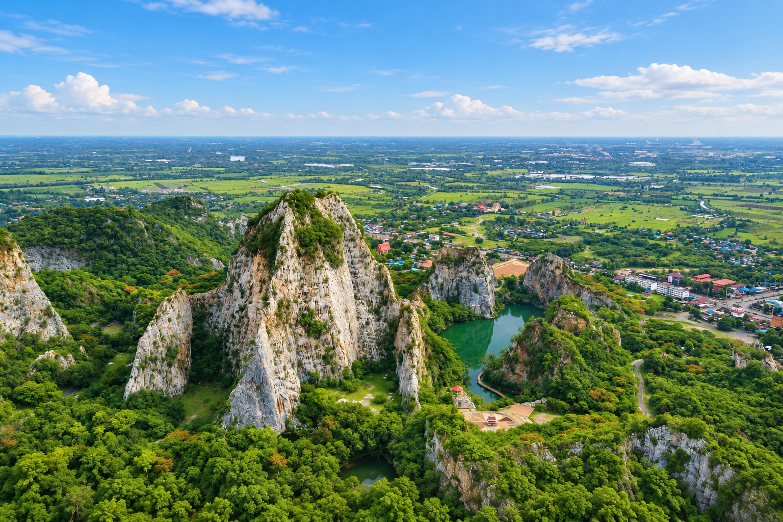 Emerald Lake Among Karst Cliffs.jpg